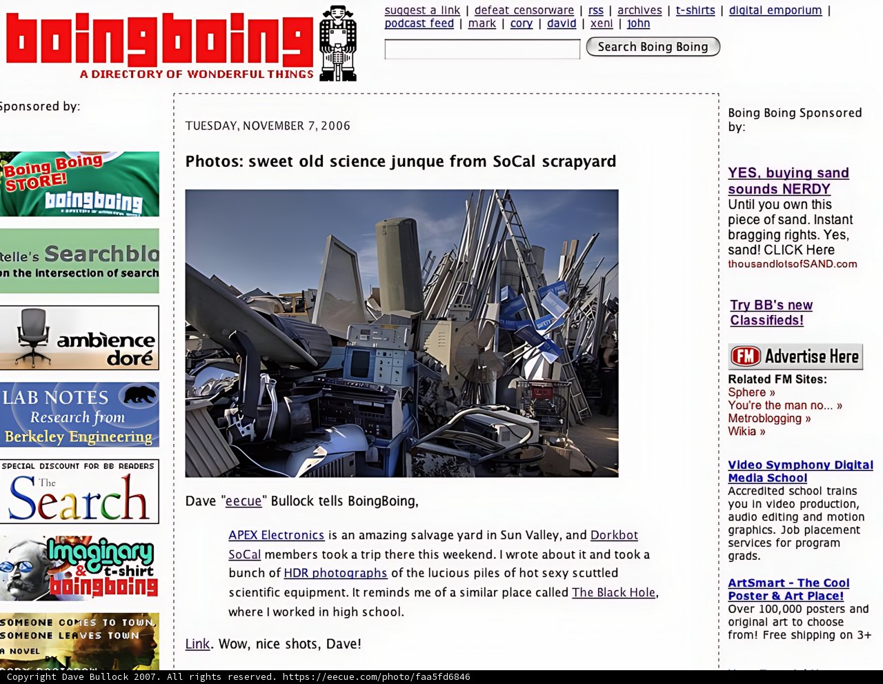 Ernst Mach's Being Boing Advertisement