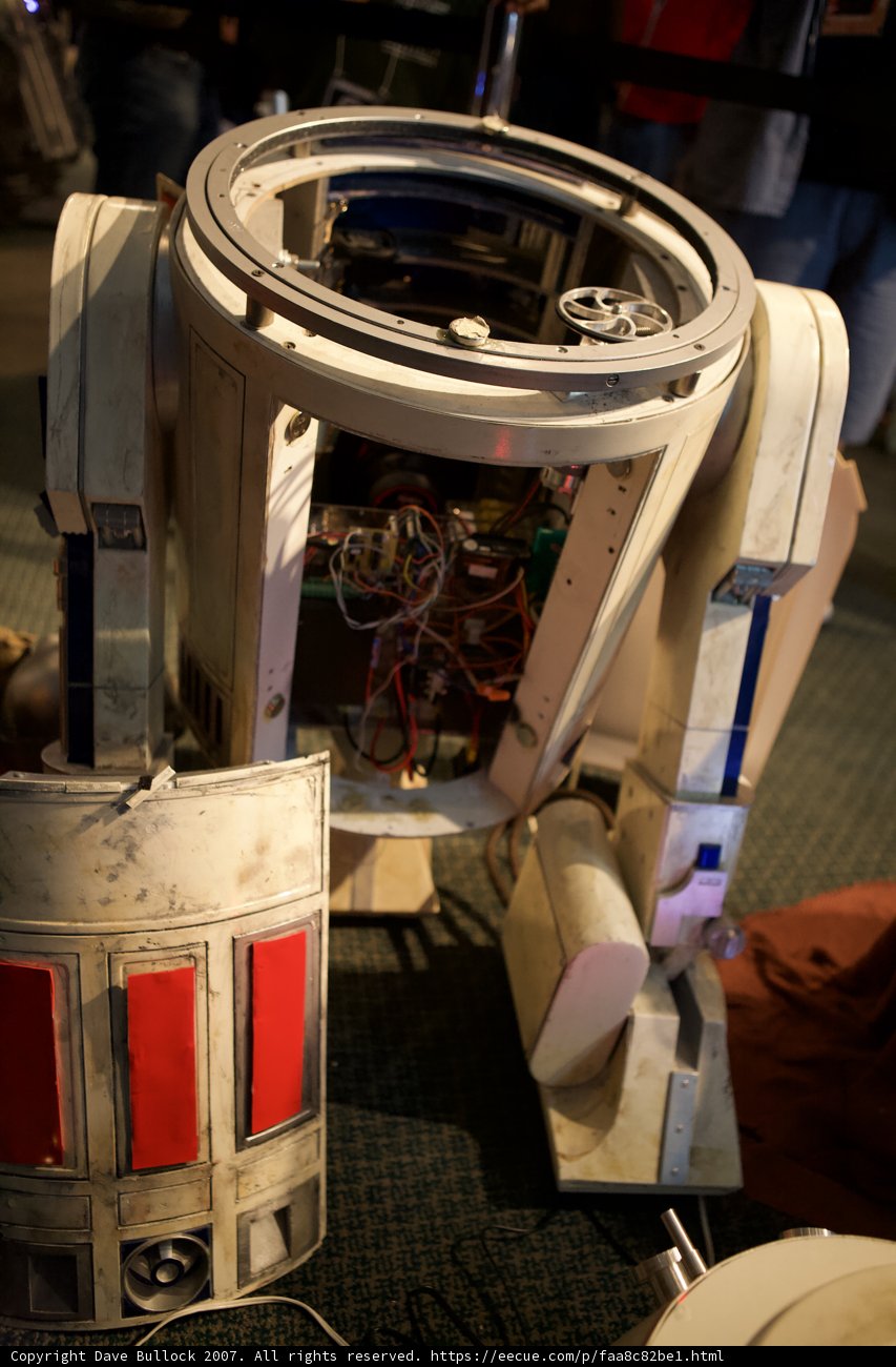 Red and White Striped Star Wars Robot