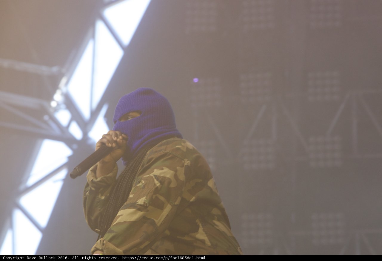 Blue Mask Soloist Lights Up Coachella Stage