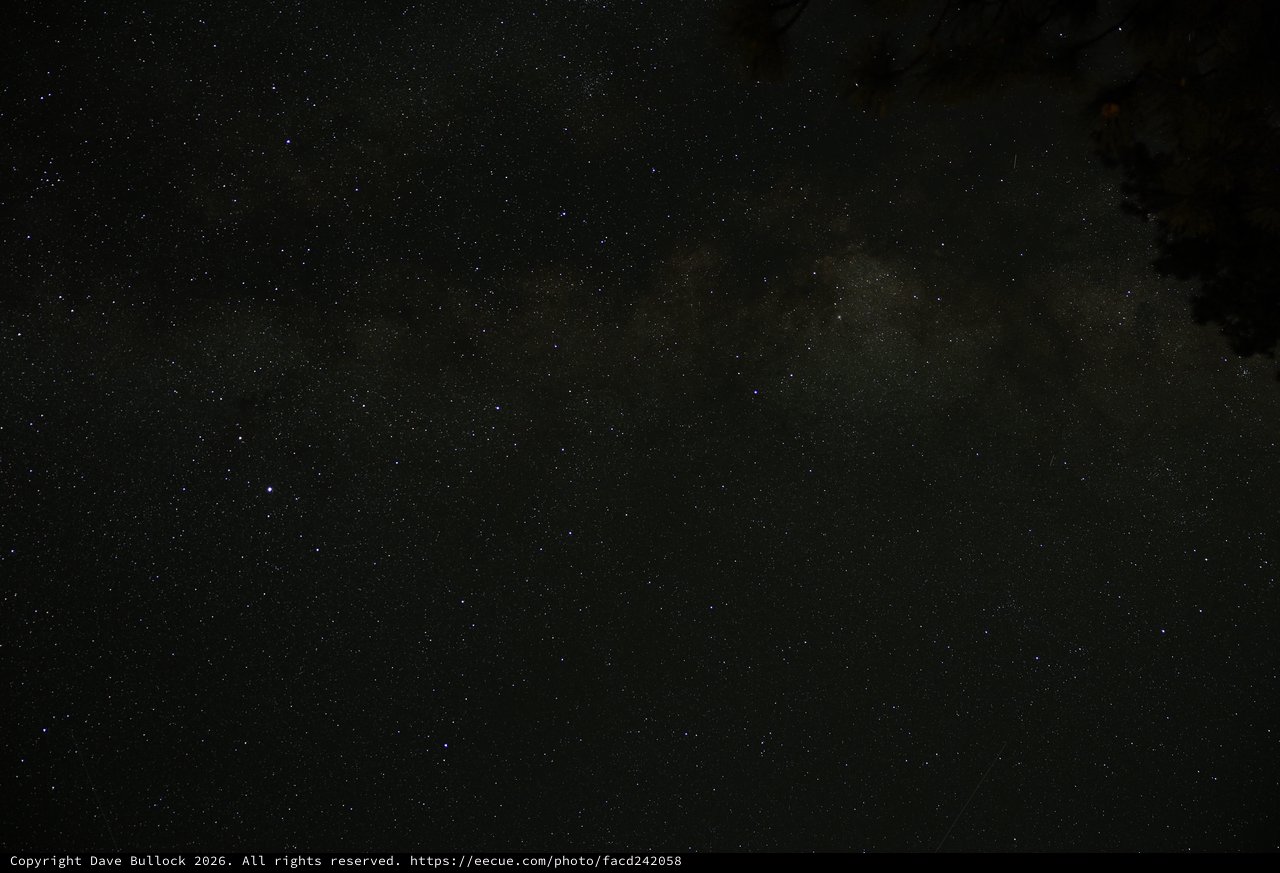Milky Way Arches Over Mount Lassen Wilderness Night Sky