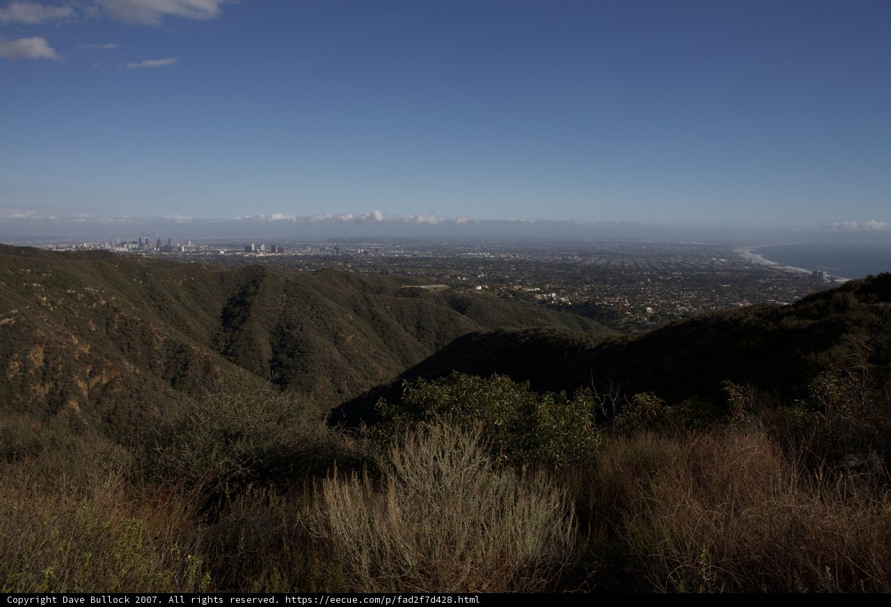View of the City from Temescal Canyon Hilltop