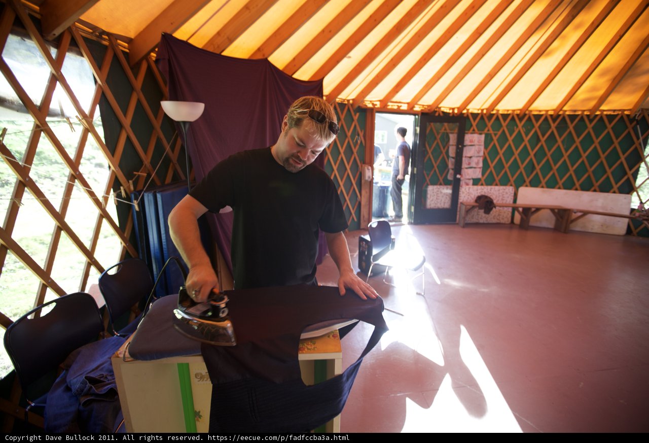 Ironing in a Yurt