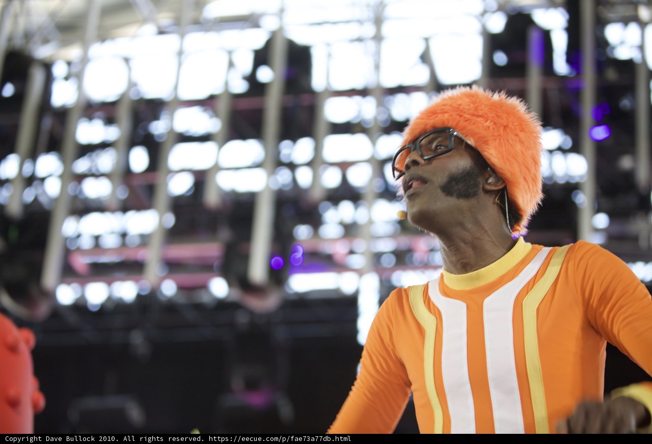 Orange Man with Hat at Coachella