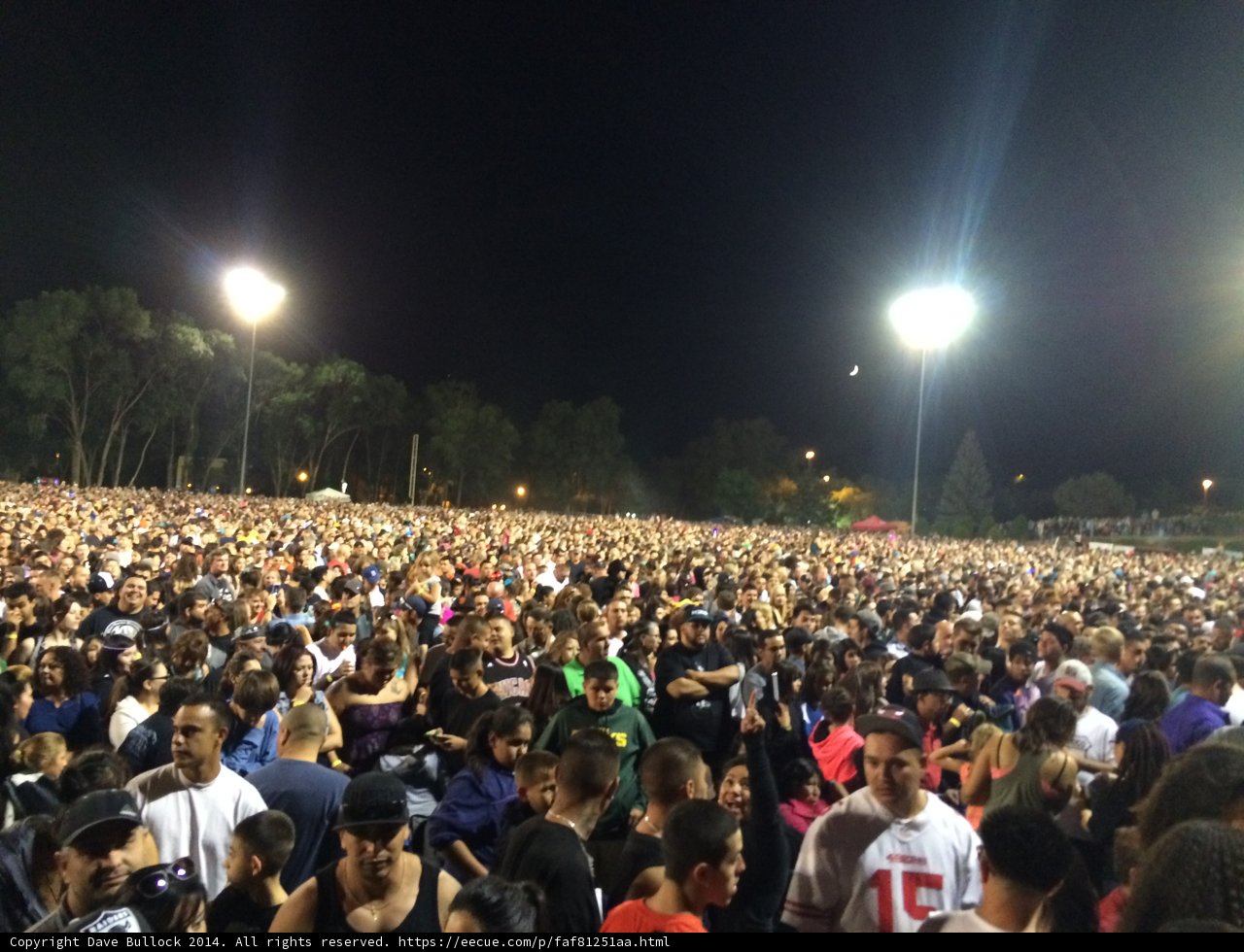 Massive Crowd at Night Football Game