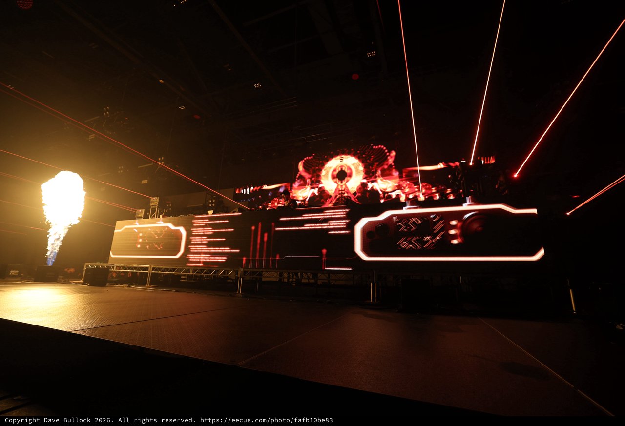 Wobbleland 2026 Stage Explosion of Lasers and Fire