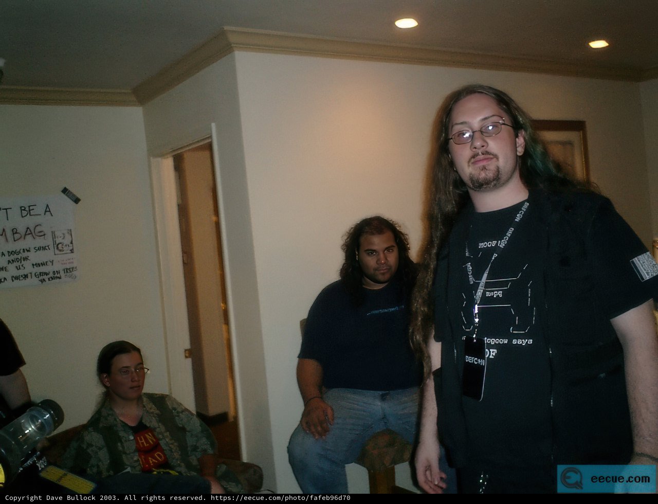 Long-Haired Man in a Room Full of People