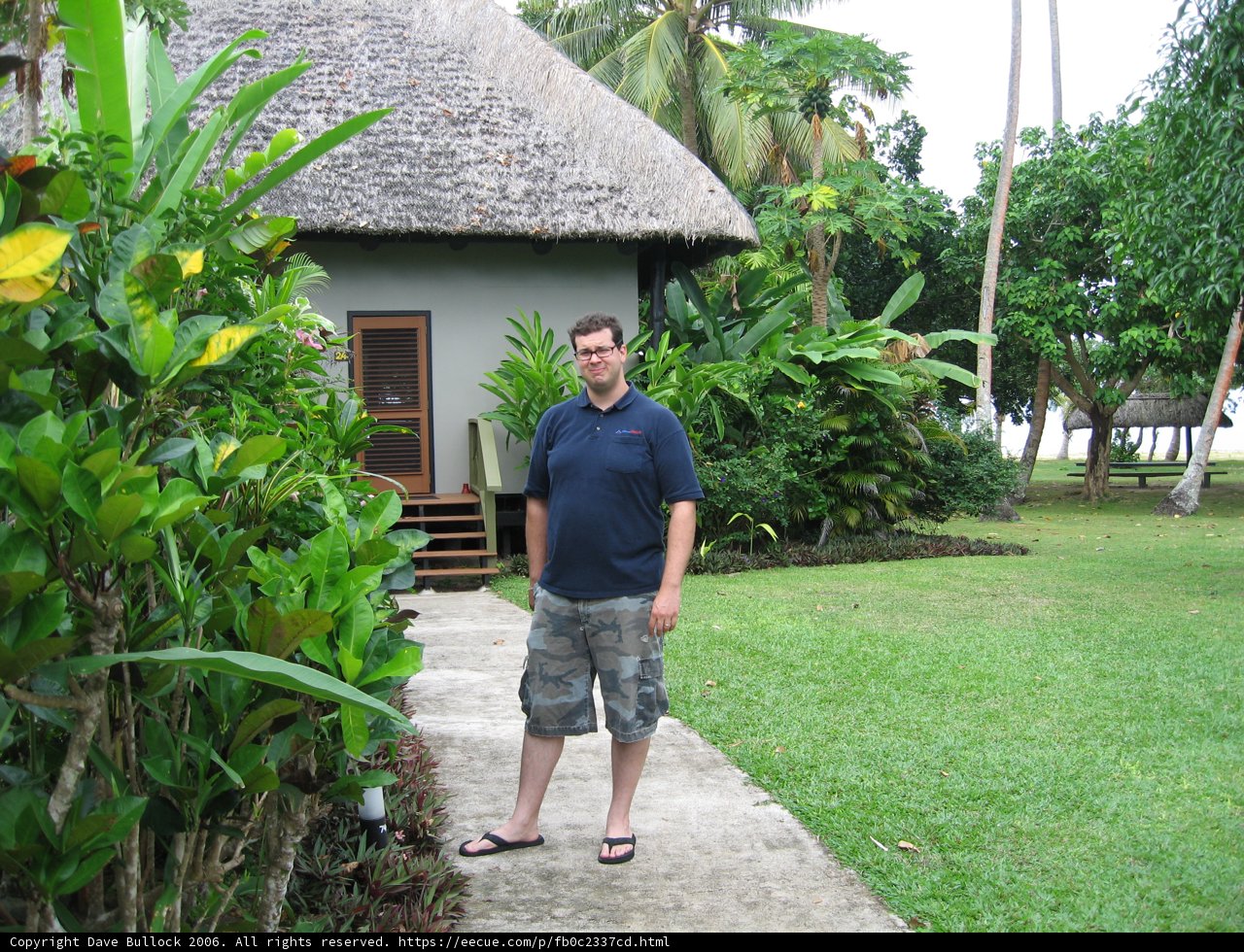 Dave B in his Thatched Garden Hut