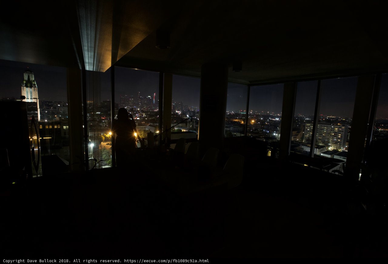City Lights from a High Rise Living Room