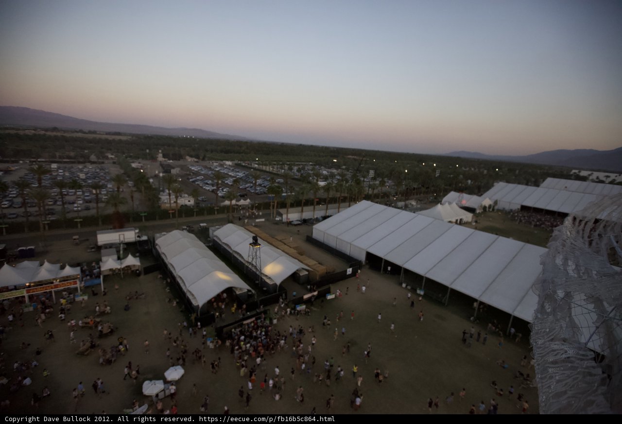 Aerial View of Coachella Festival Grounds