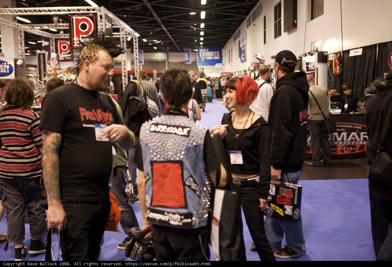 Lyn St. James among the crowd at NAMM convention