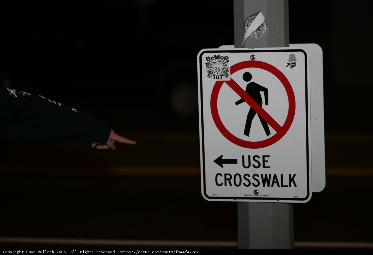 Following street signs is important