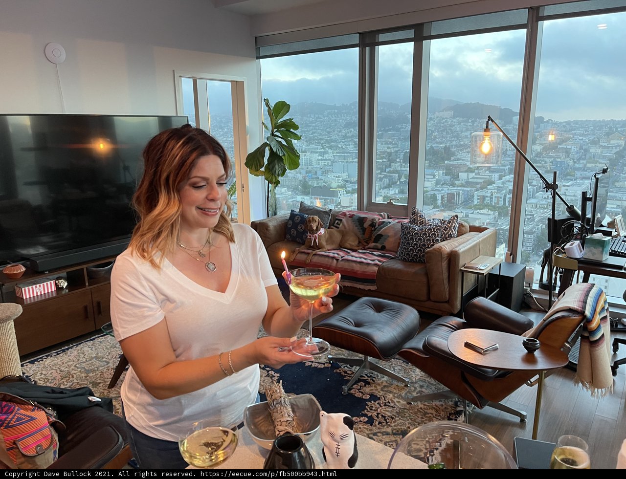 Relaxing with a Glass of Wine in the Living Room