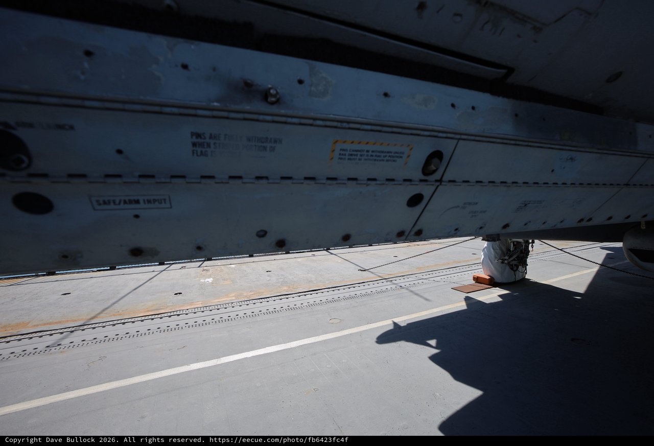 Maintenance Work on USS Hornet Flight Deck