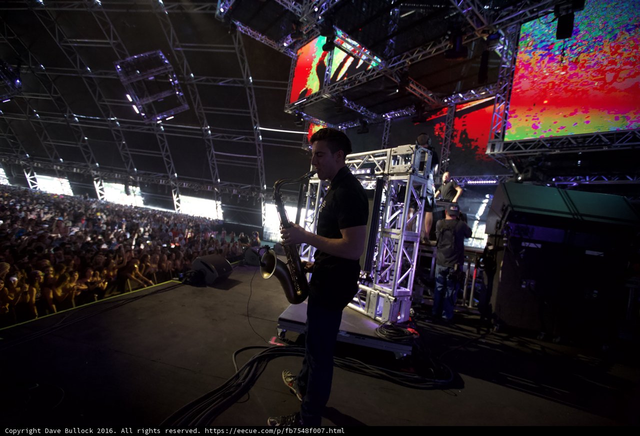 Rocking the Crowd: A Guitarist's Performance at Coachella 2016