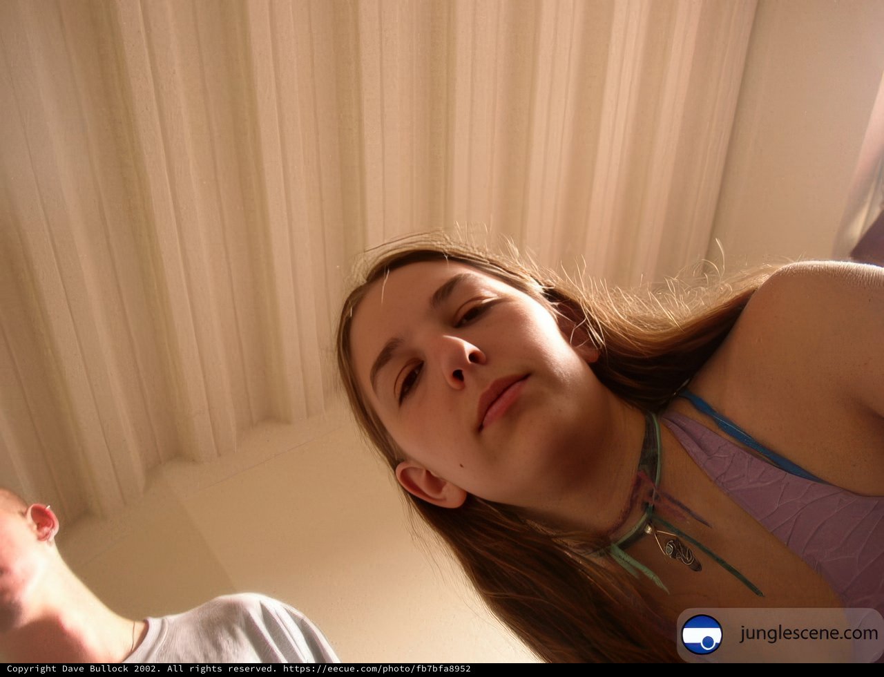 Long-haired Teen Girl with Accessories