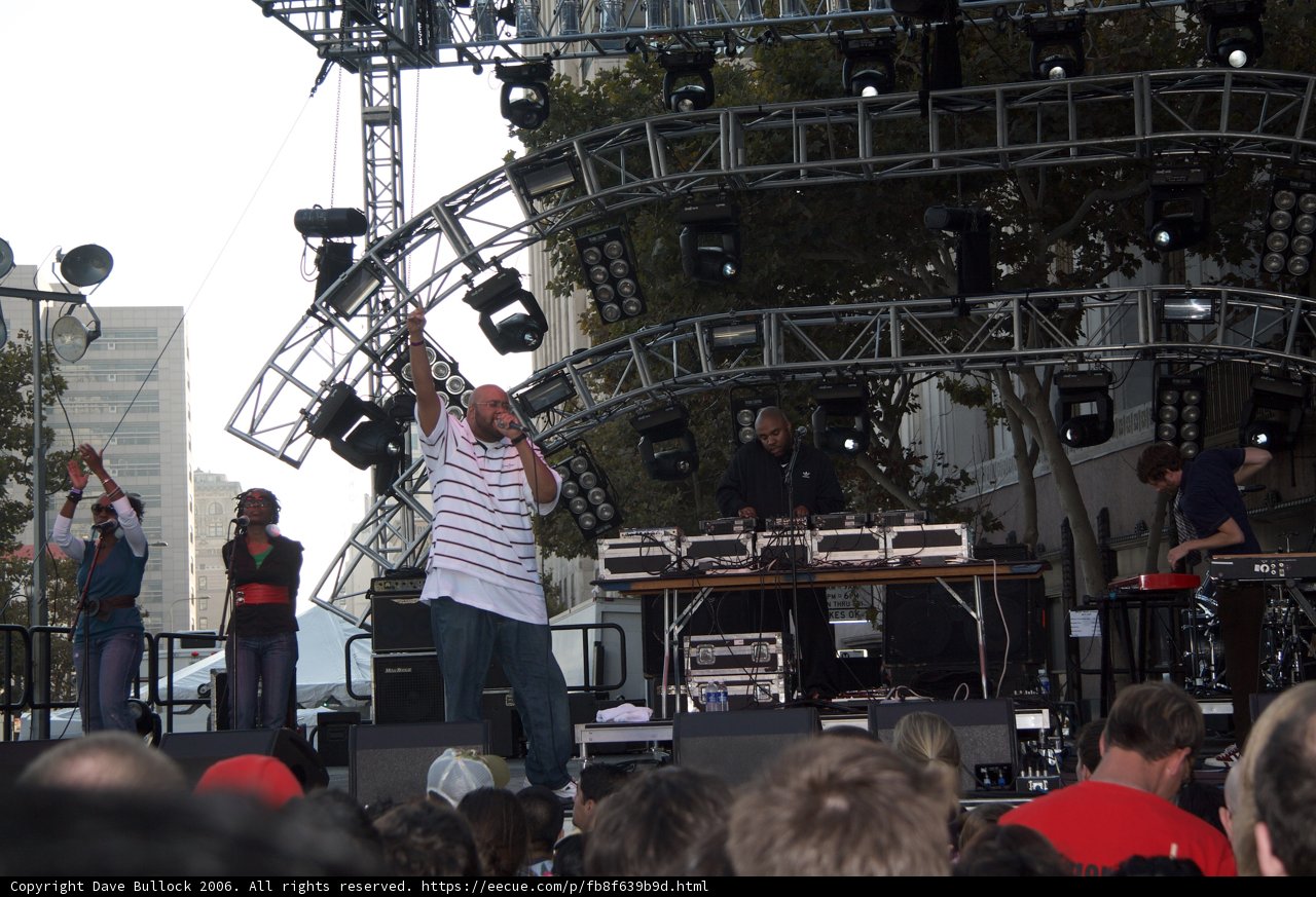 Gift of Gab performing on stage