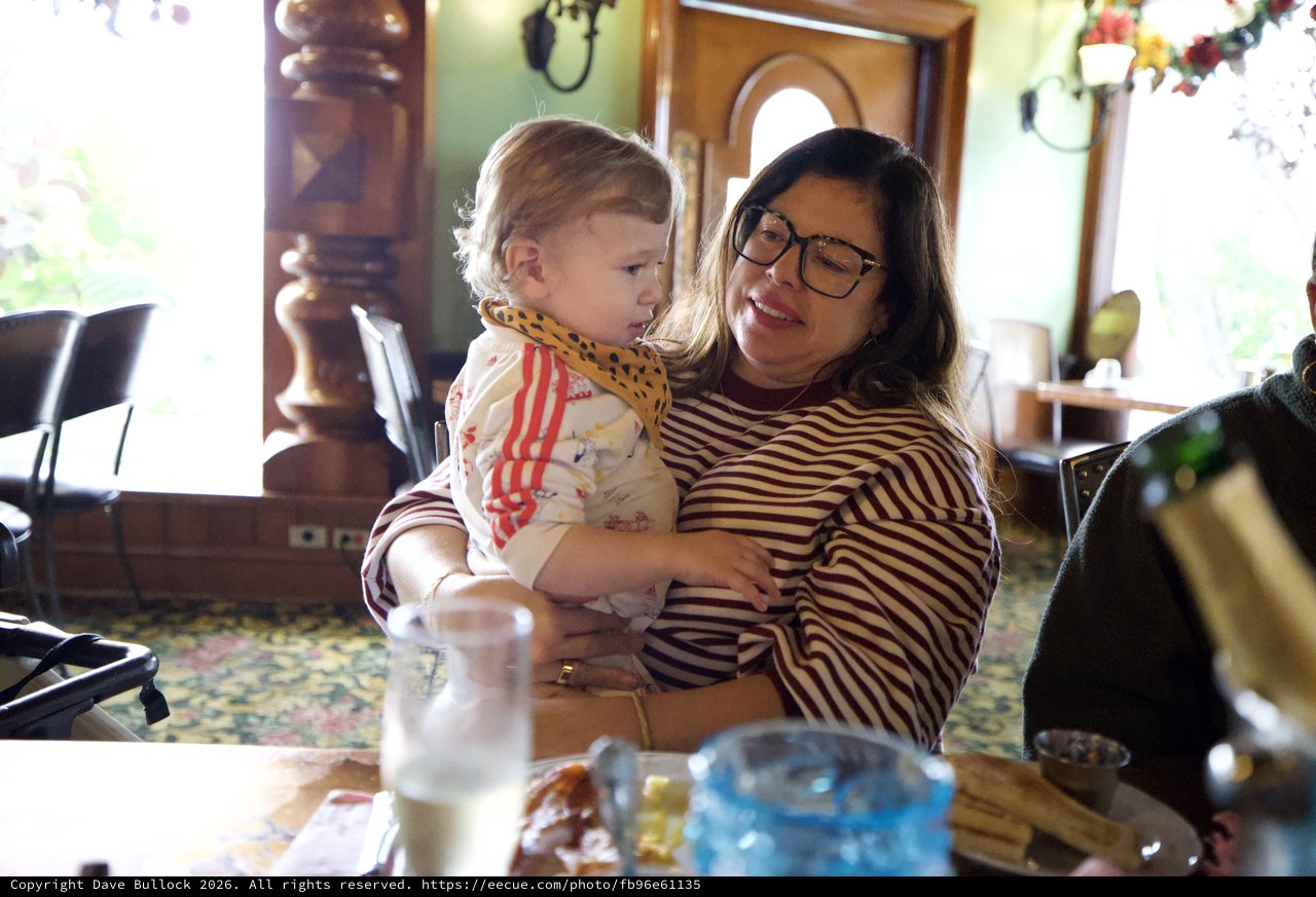 Grandmother and Grandchild Share Tender Moment at Family Gathering
