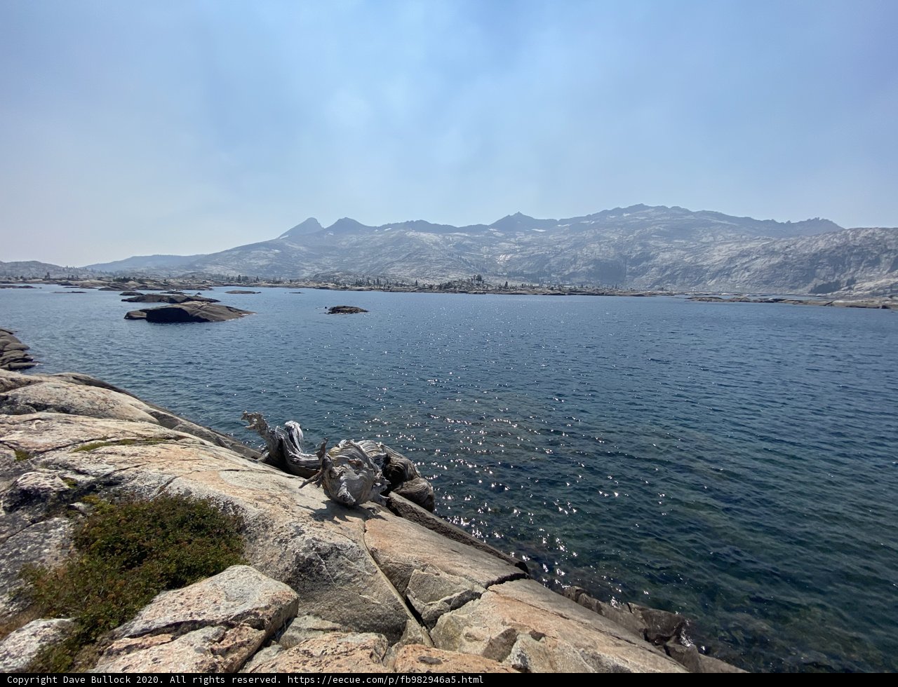 Scenic View of Lake Aloha and Mountain Range