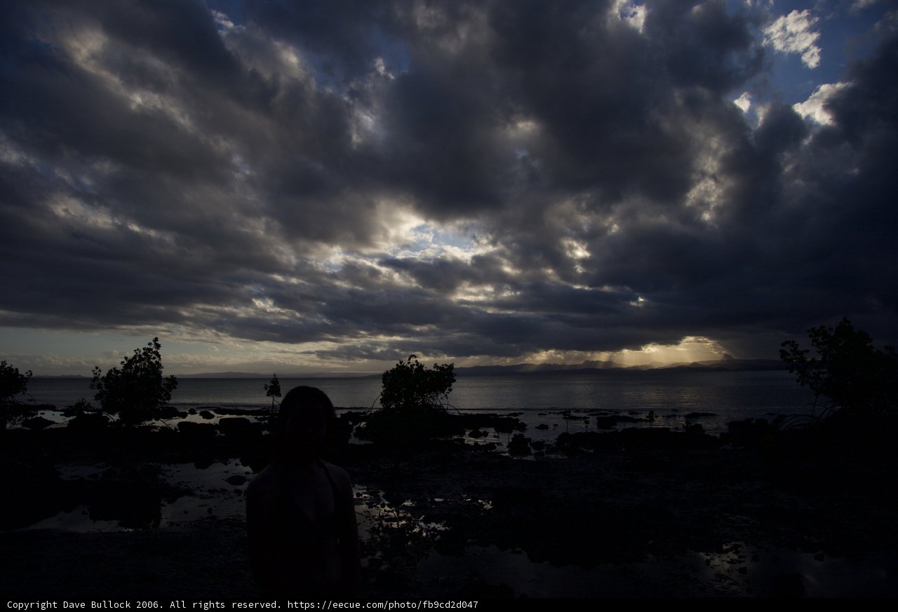 Silhouettes under a Stormy Sky
