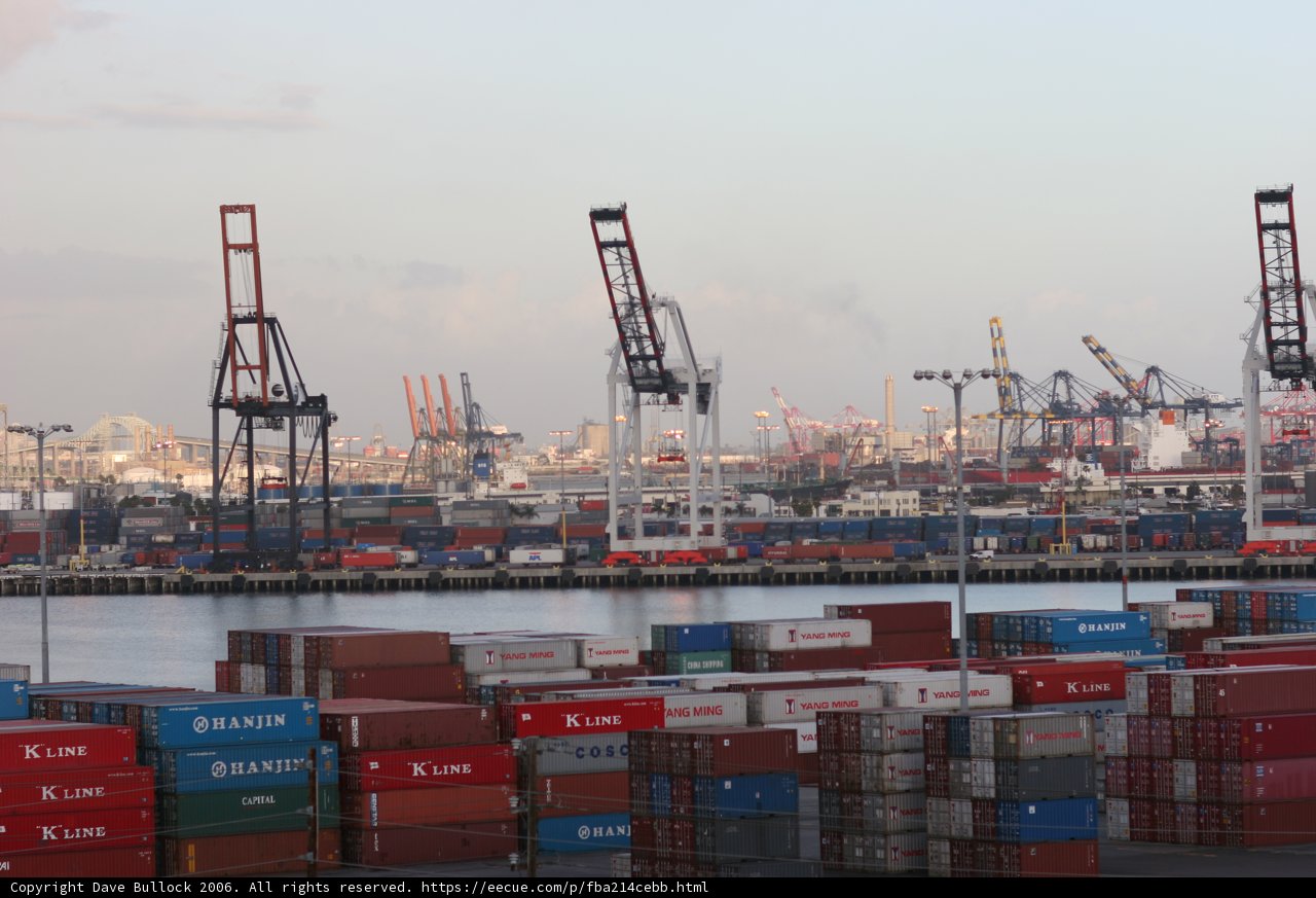 Cloudy Sky Over Urban Port