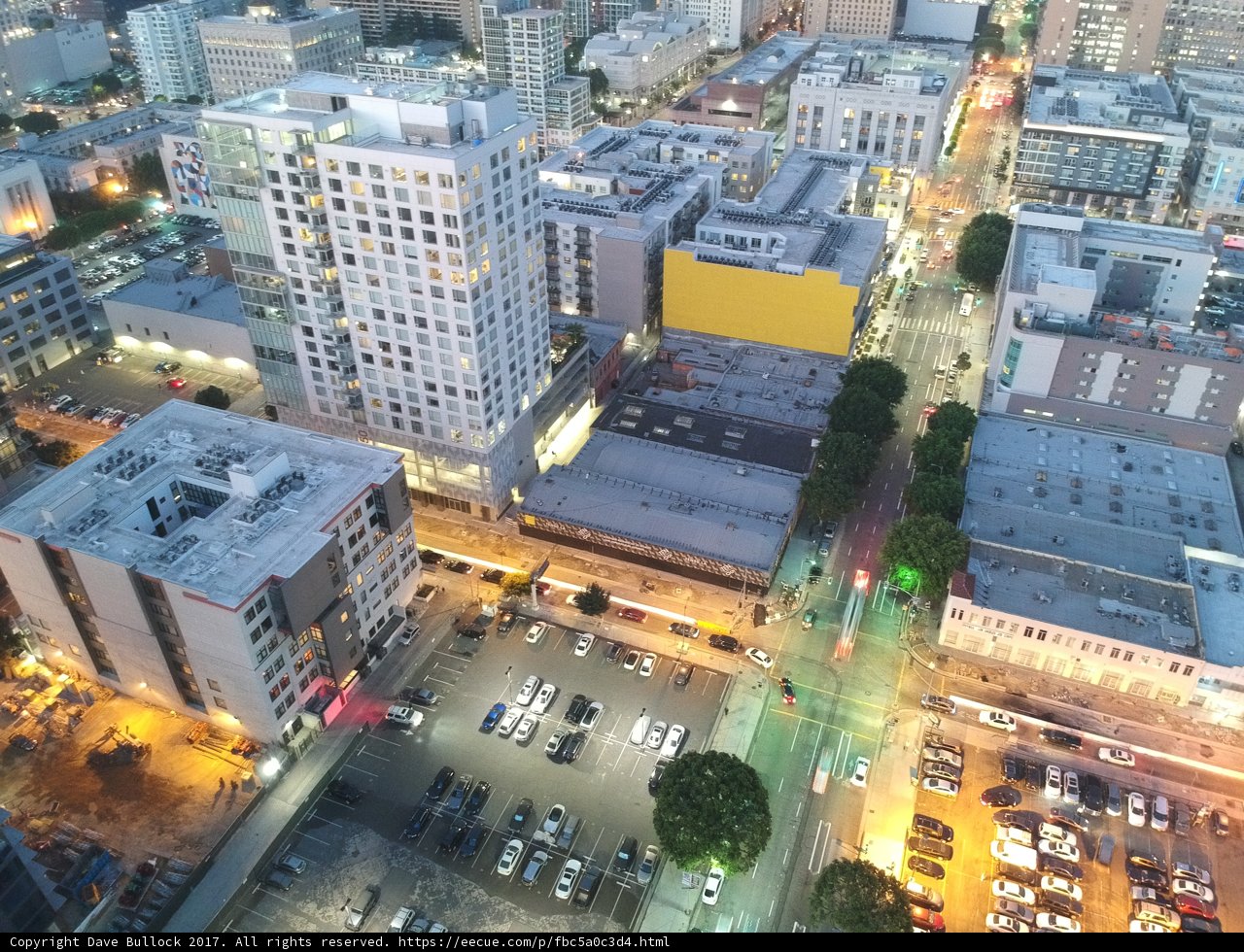 Nighttime Aerial View of Los Angeles Cityscape