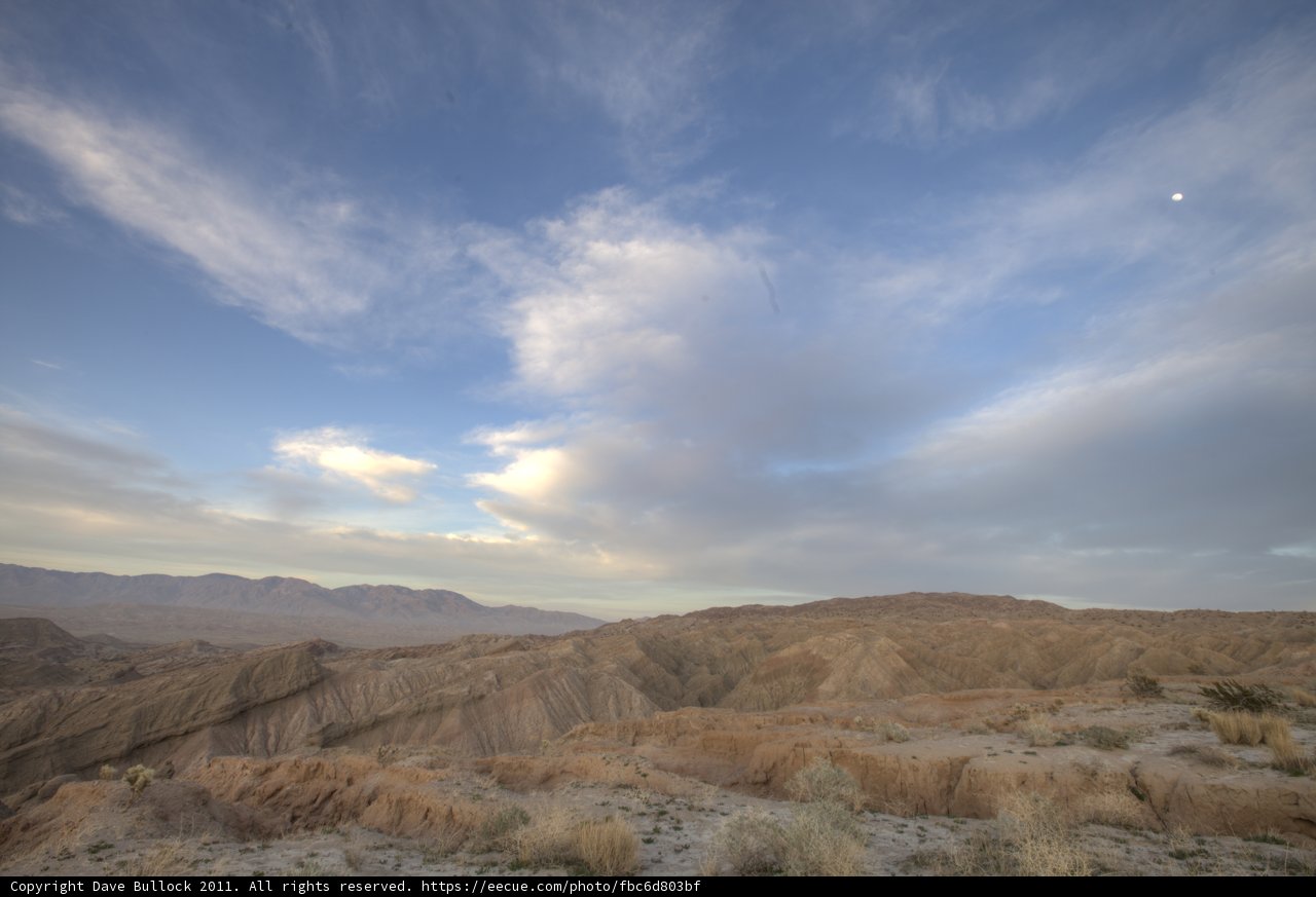 Moonrise over the Anza Borrego Desert