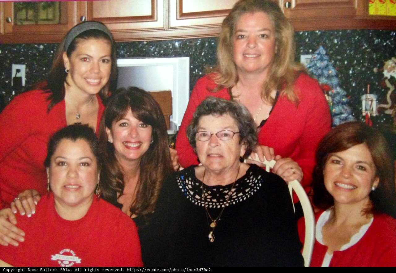 Red Shirted Women Strike a Pose