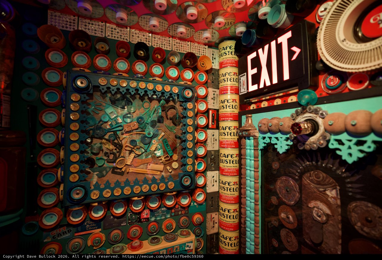 Eclectic Art Installation Exit with Found Objects