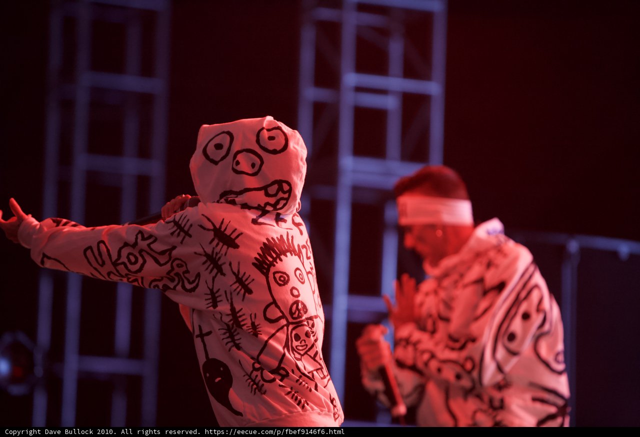 Hooded Duo Takes the Stage