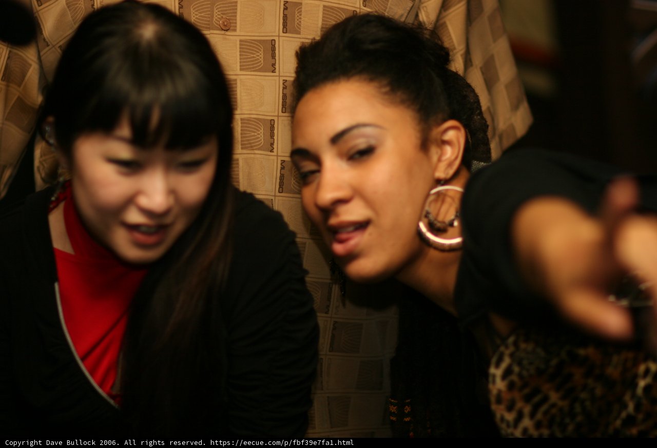 Friends taking a selfie in the club