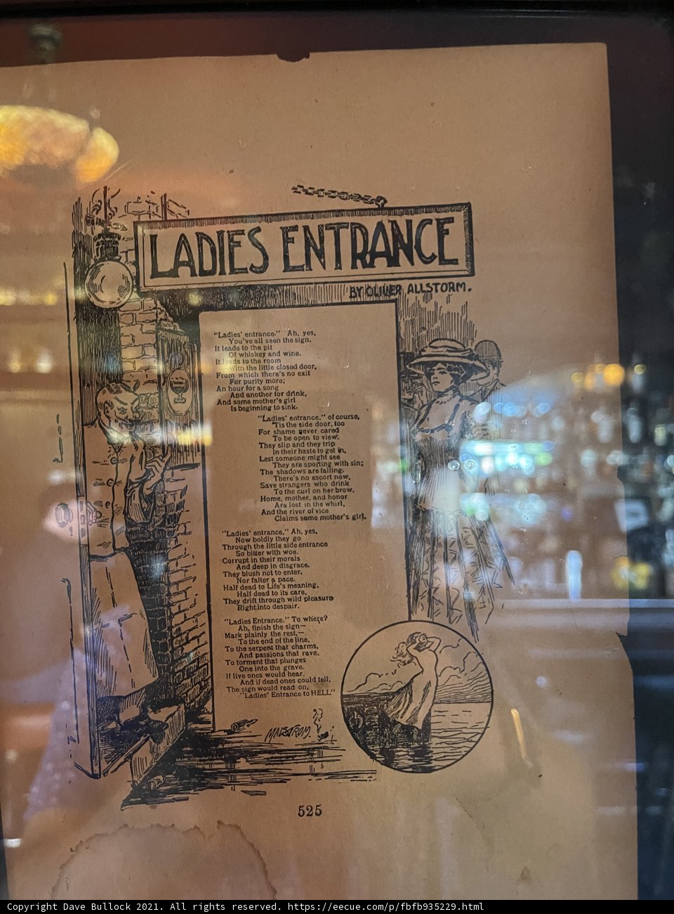 Ladies Entrance Advertisement