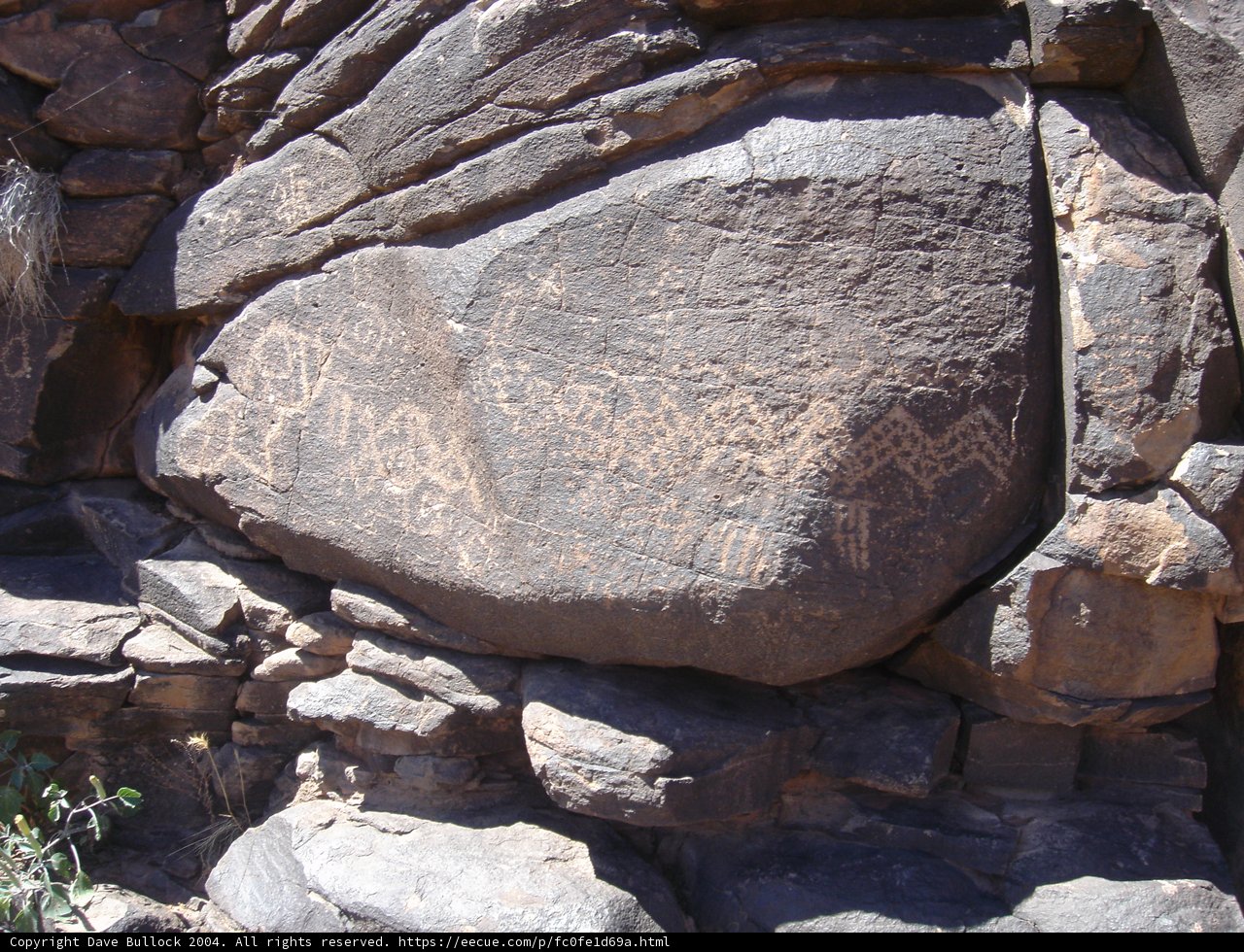 Ancient Slate Rock with Mysterious Writing