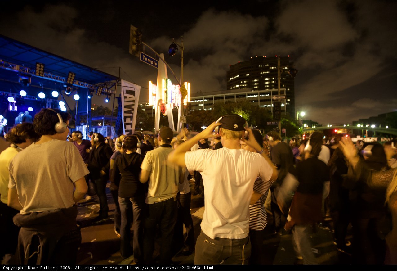 Nighttime Metropolis Crowd