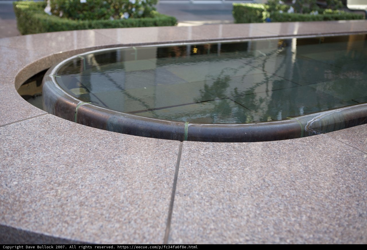 Serene Water Feature in Urban Plaza