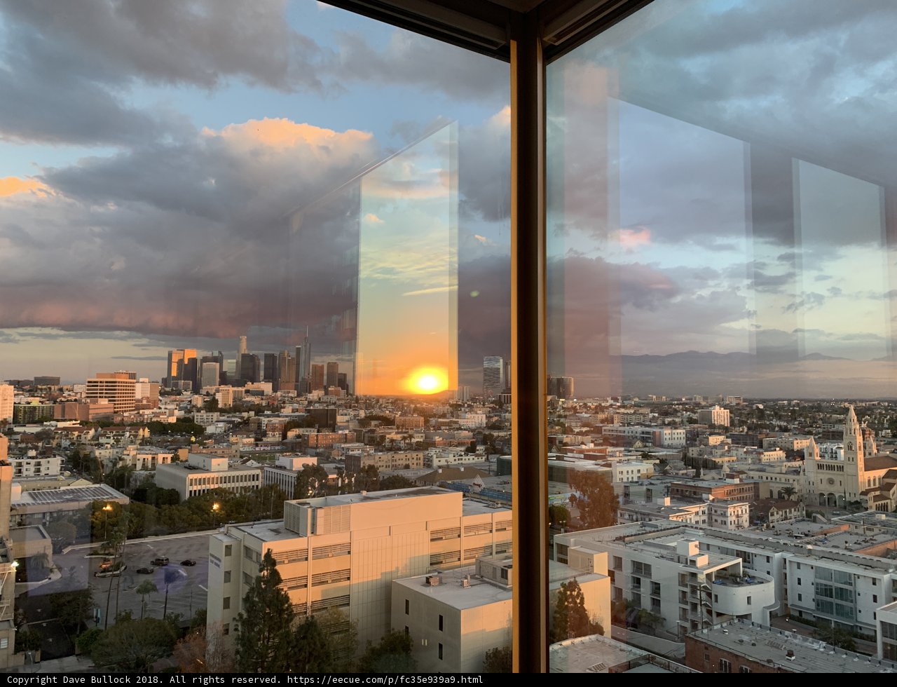 City Reflections at Sunset