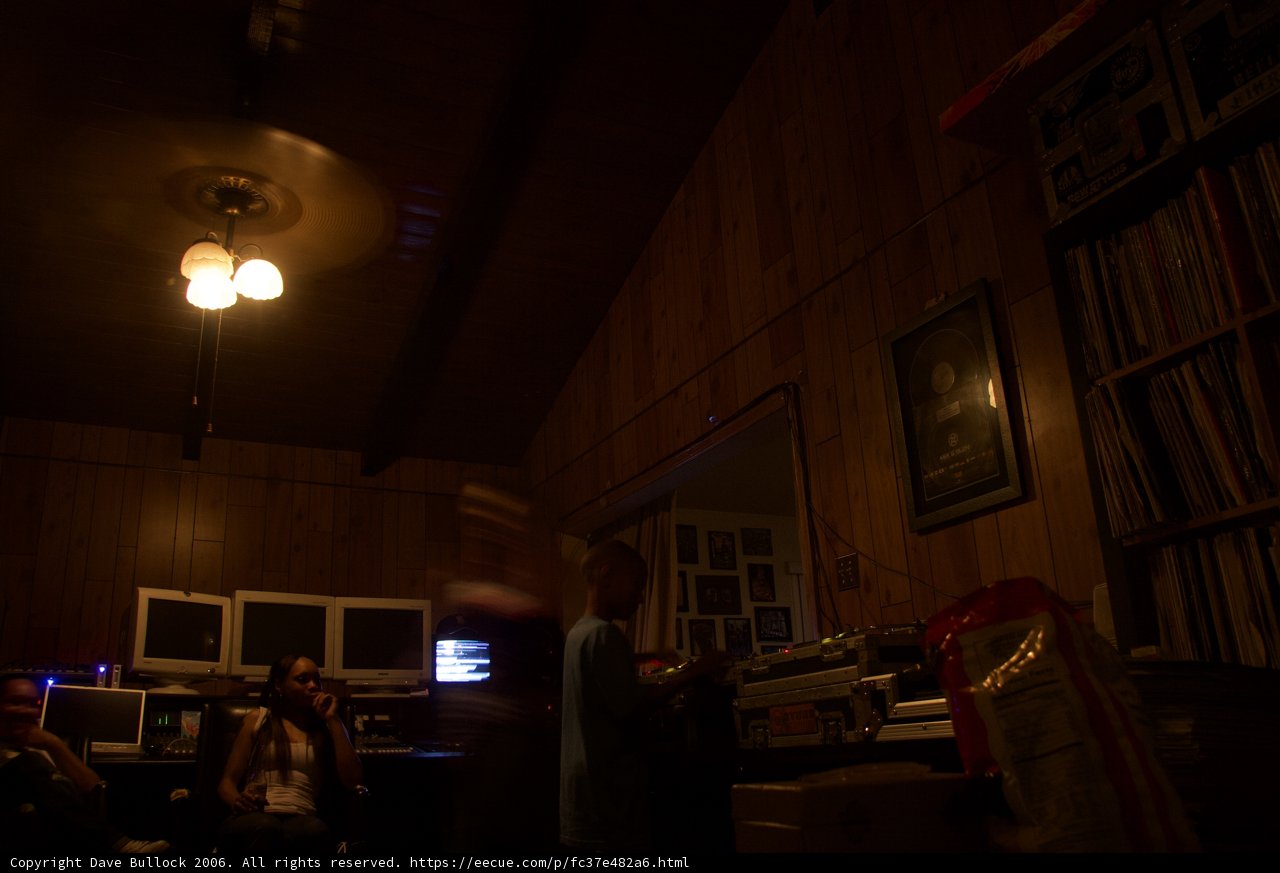 Blurry Living Room with Multiple Computer Monitors