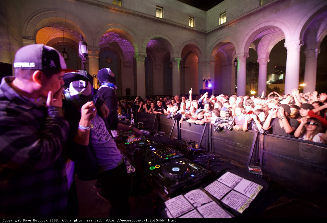DJ sets the crowd on fire at 2008 Detour concert