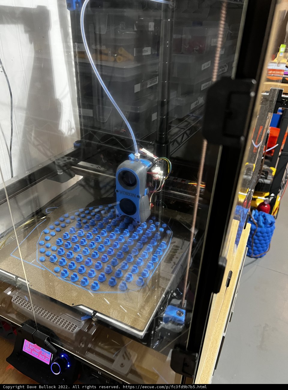 State-of-the-Art 3D Printer with Blue and Red Parts