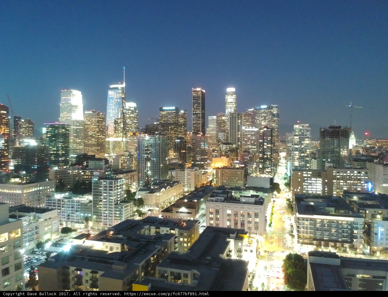Glowing Los Angeles Skyline