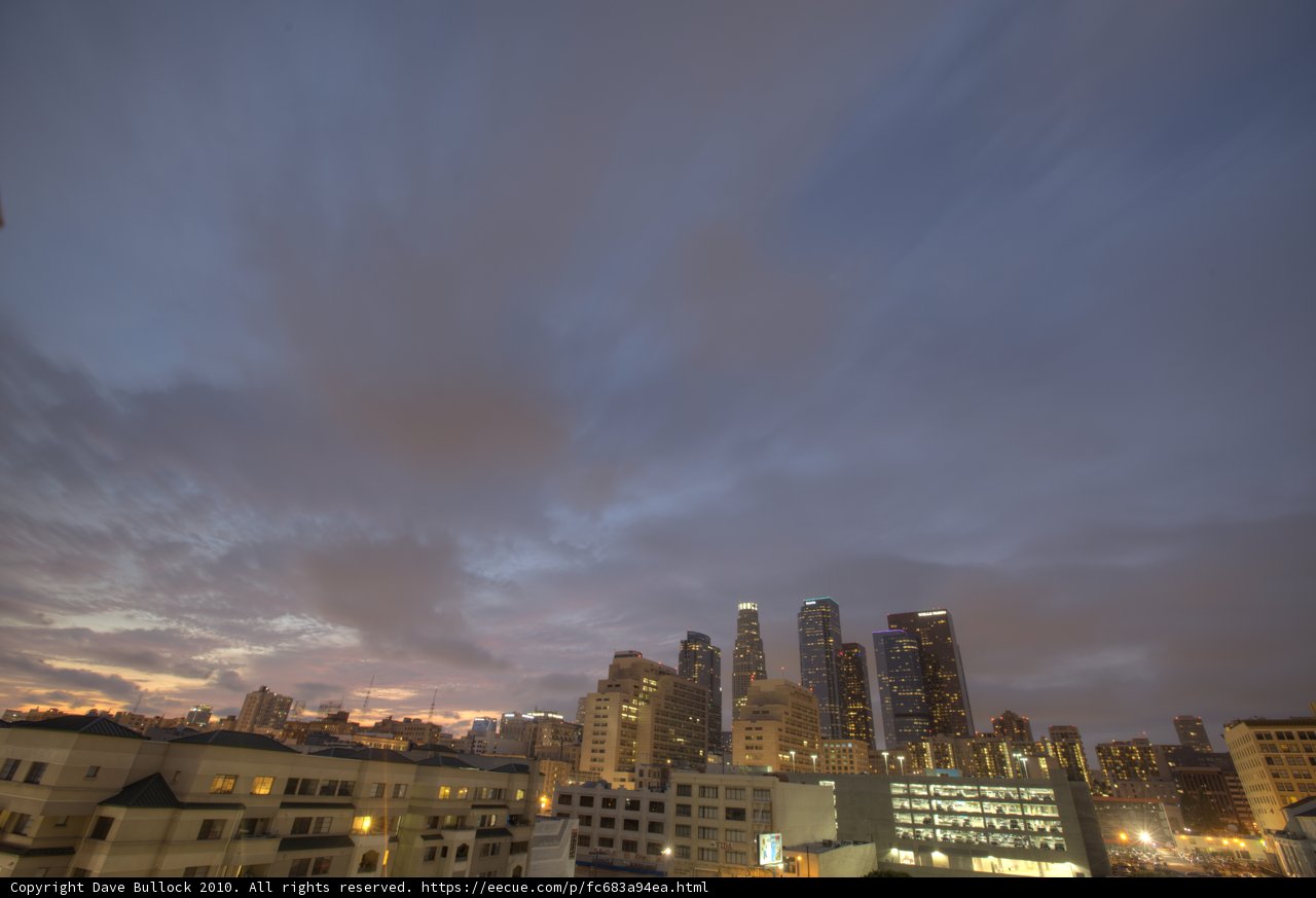 Cityscape and Cumulus Clouds