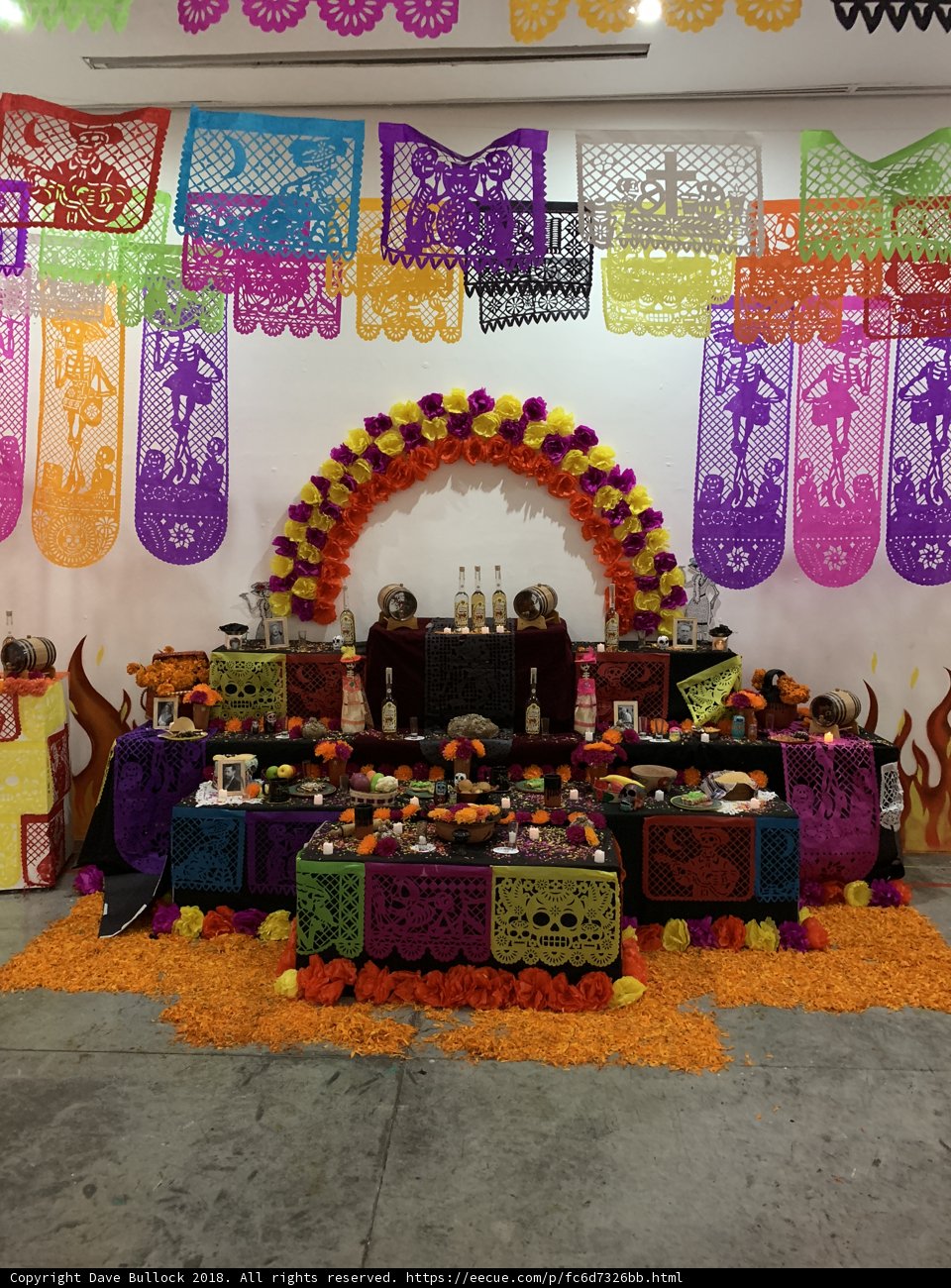 Colorful Altar with Vibrant Decorations