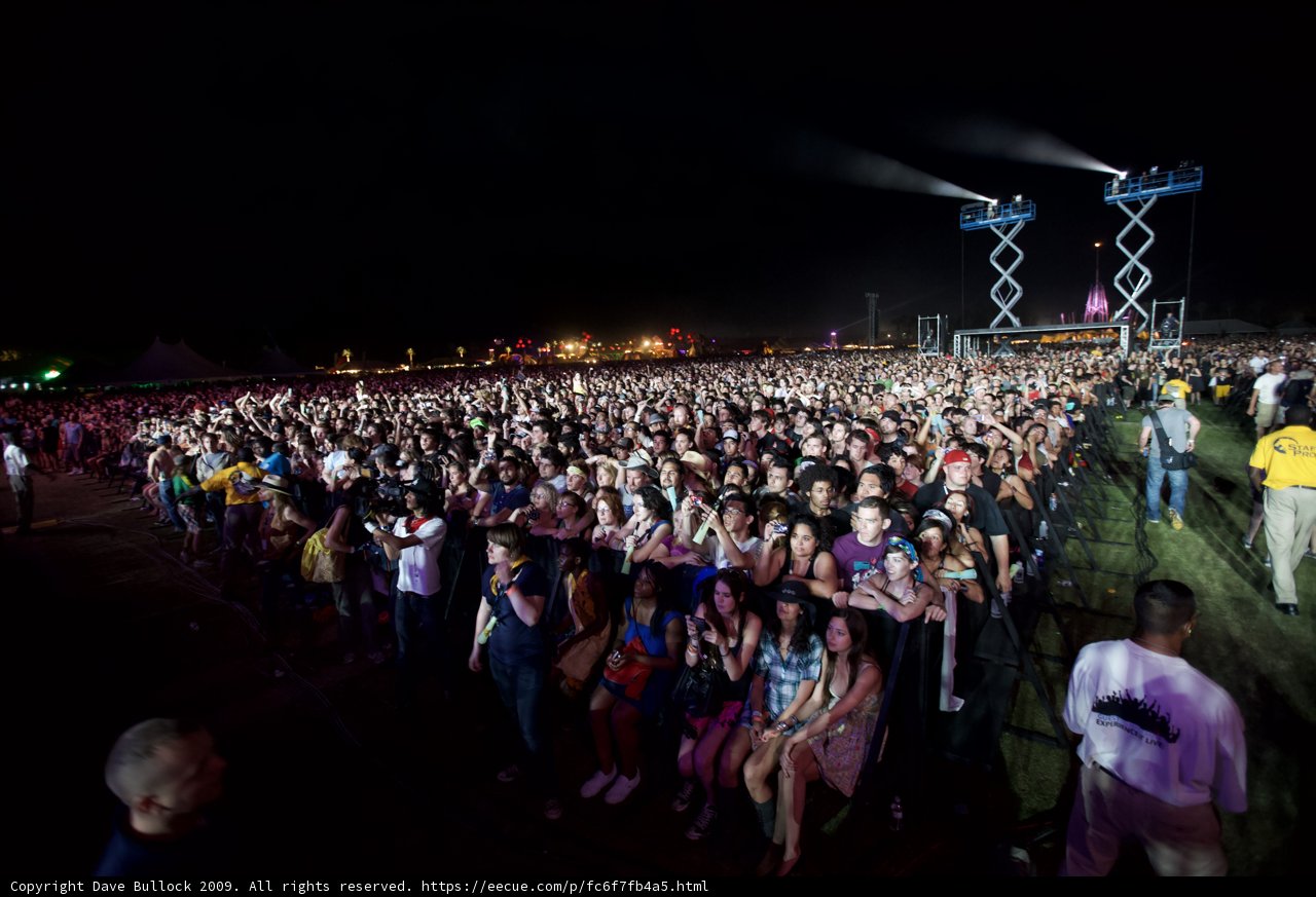 Coachella 2009 Night Concert Crowd
