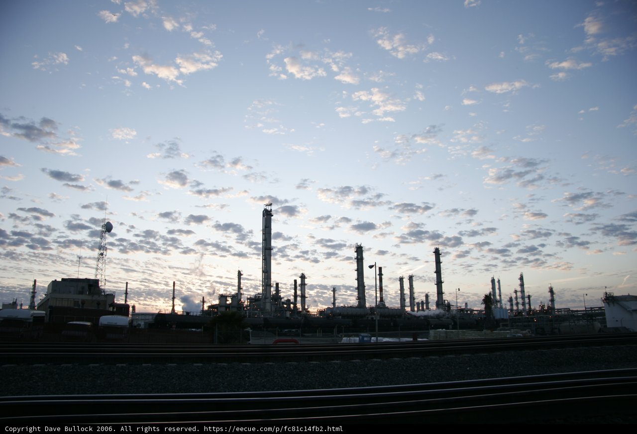 Sunset at the Oil Refinery