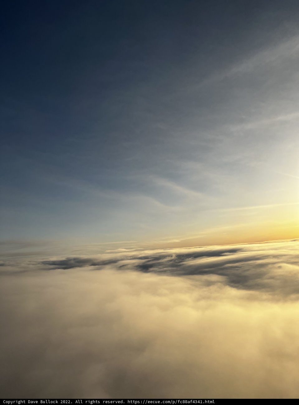 Sunset over the Clouds