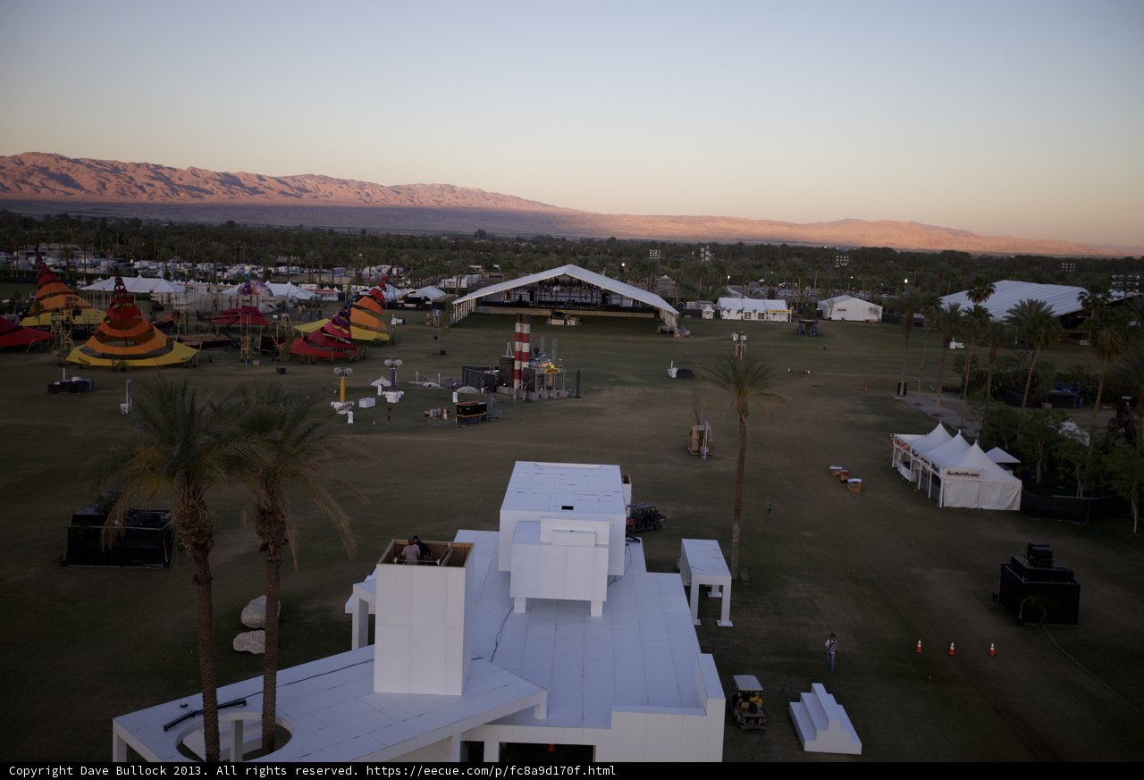 Sunset over Coachella Festival Grounds