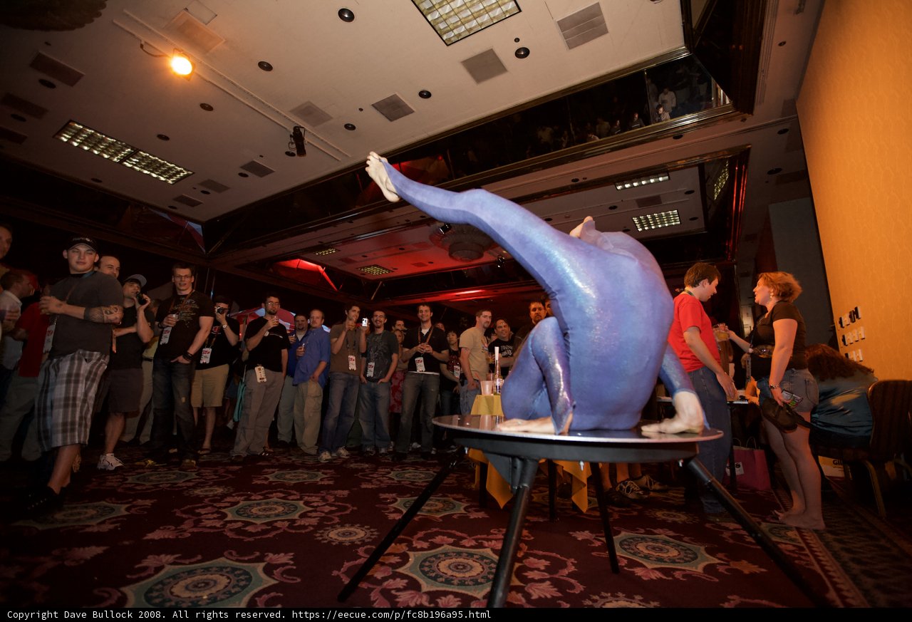 Blue Man on Table