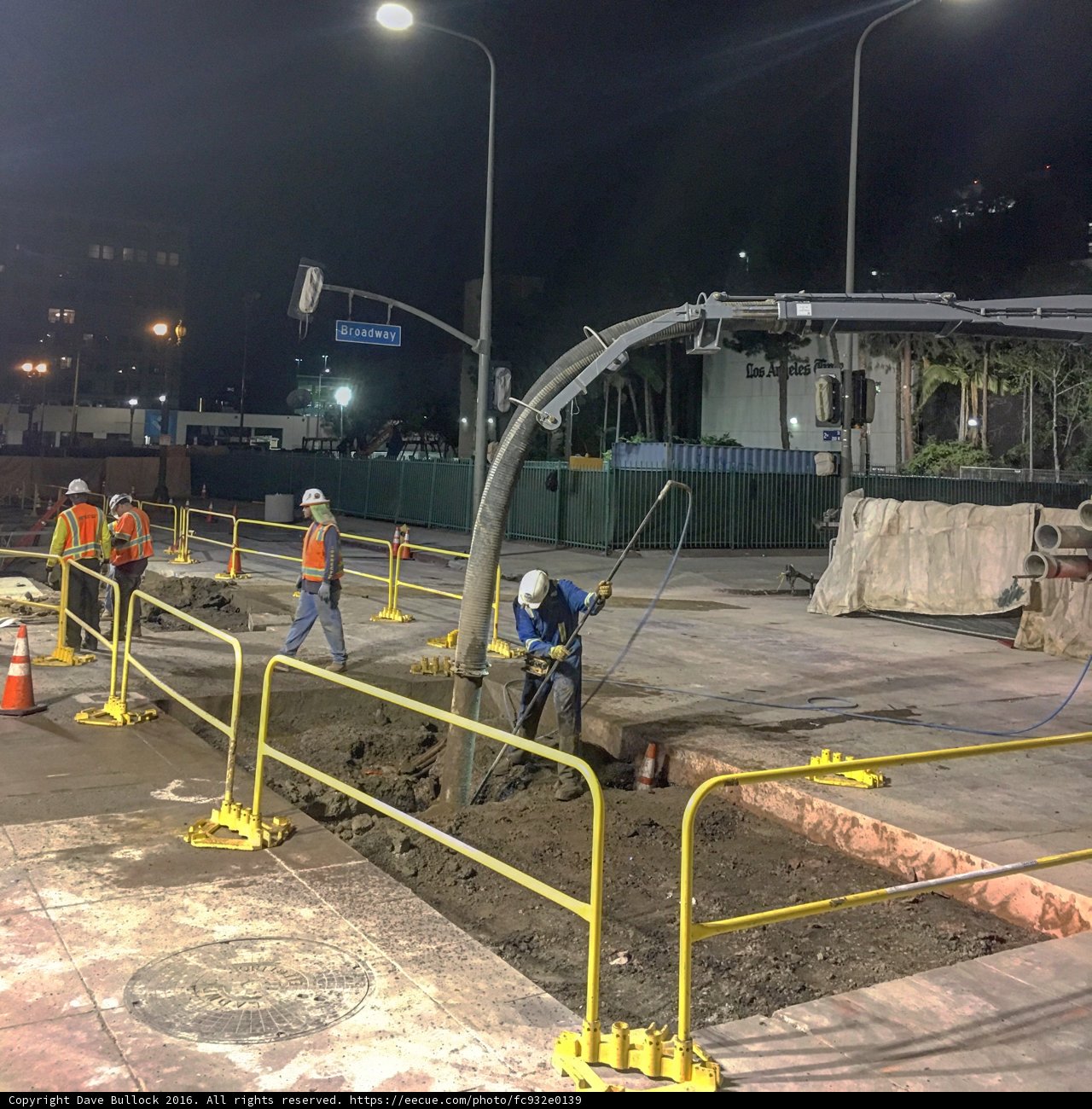 Nighttime Road Construction in Los Angeles