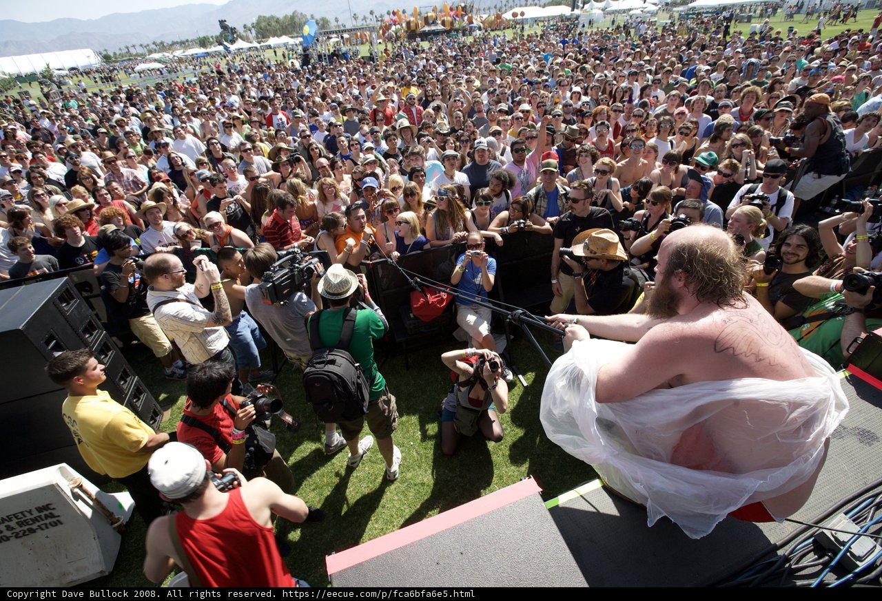 Man in White Shirt Performing at Coachella
