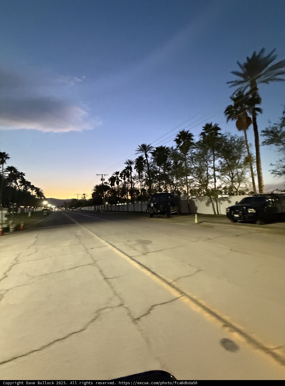 Twilight Drive Through Indio
