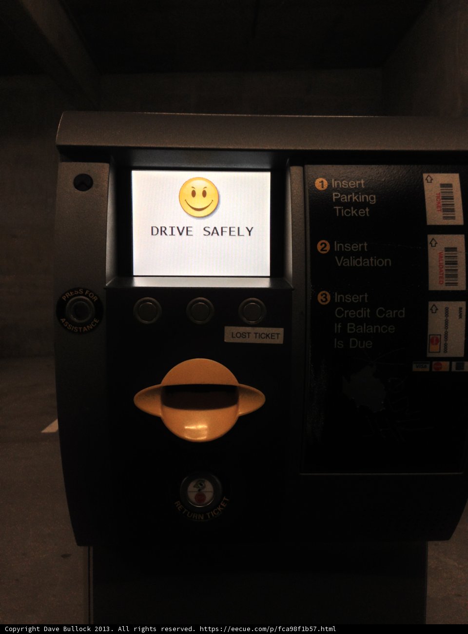 Happy Vending Machine in LA Parking Lot